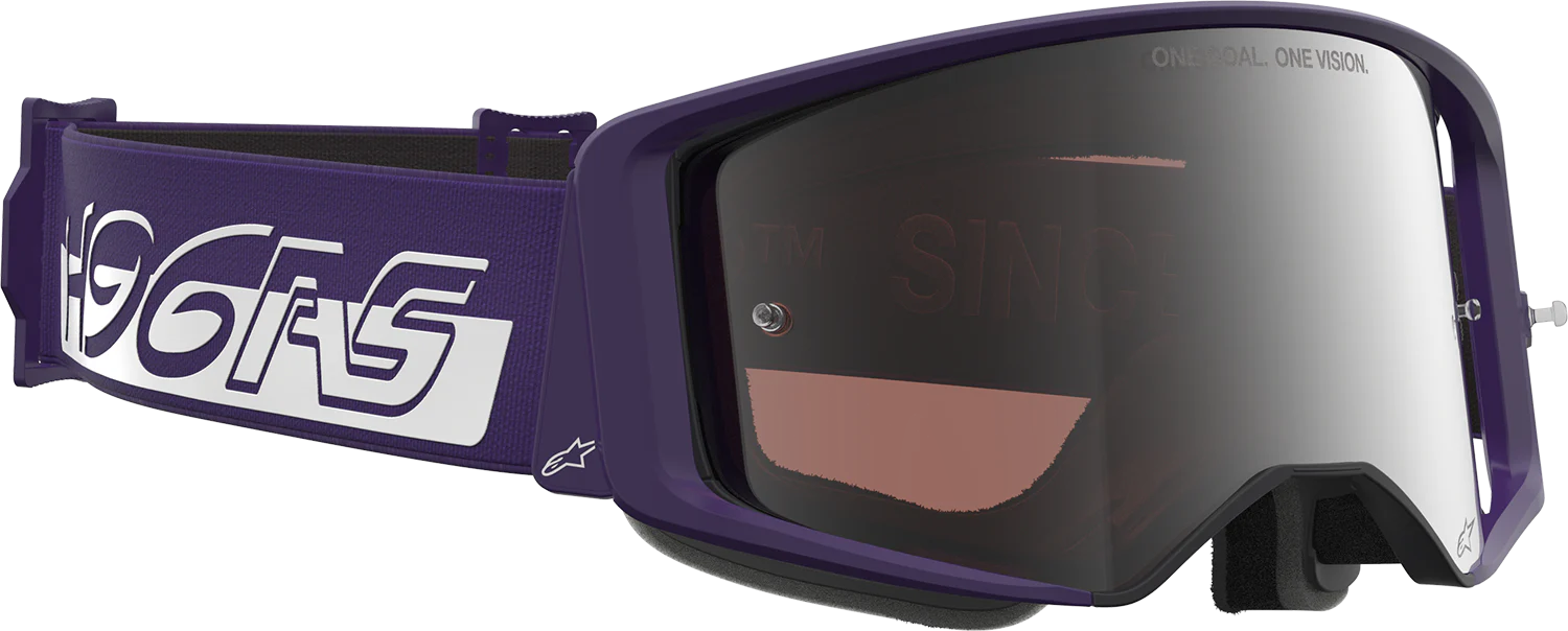 ALPINESTARS GOGGLES Supertech Goggle - Hunta 96 XXV - Purple/White - Silver Mirror Lens 5101226-3168 - Image 8